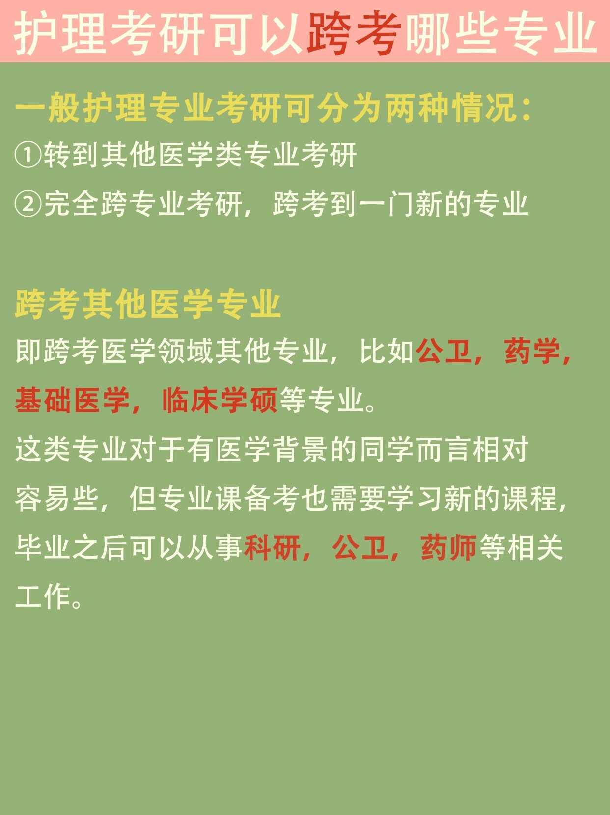 護(hù)理跨考研究生的最佳專業(yè)-圖1